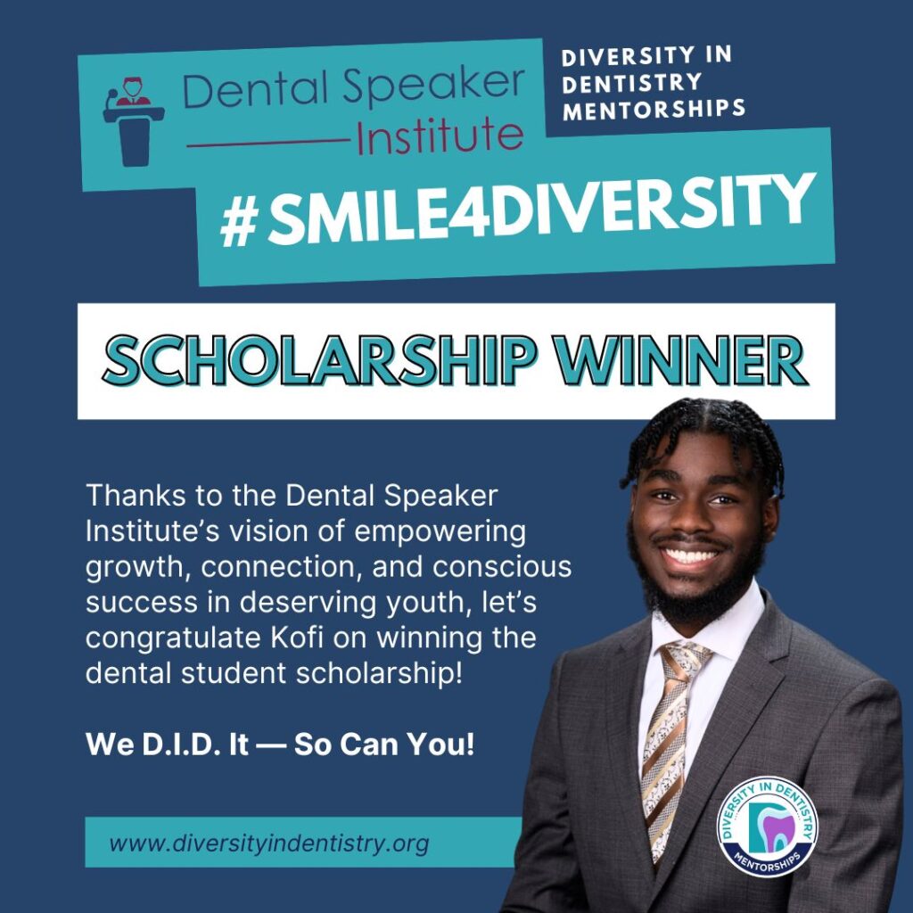 Dental Student Scholarship Recipient