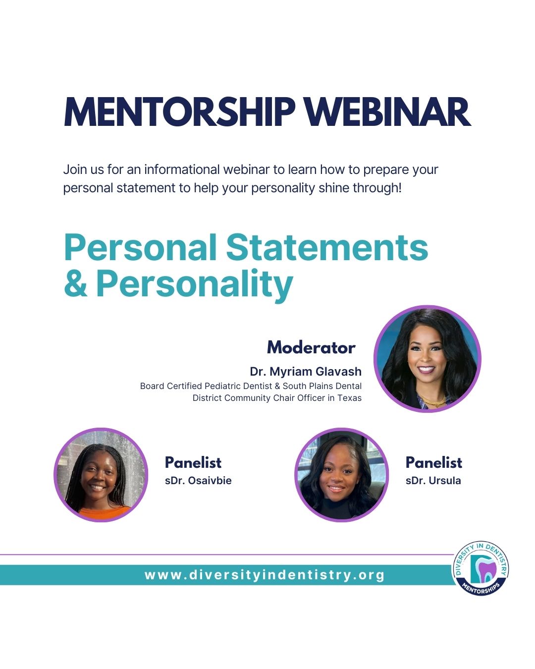 Personal Statements & Personality Webinar cover page